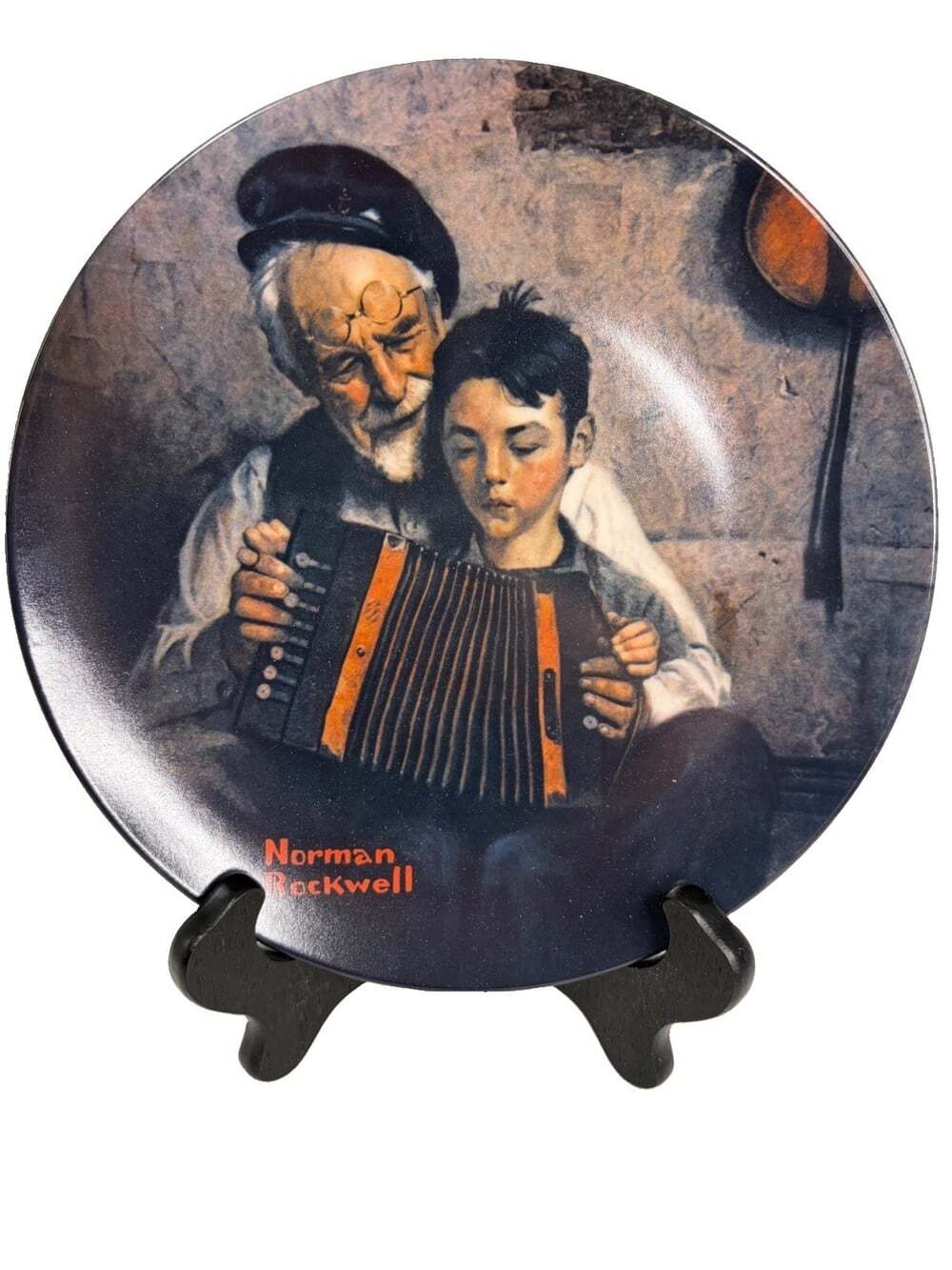 Norman Rockwell 1981 Vintage Limited Edition Plate "The Music Maker" 9493AA